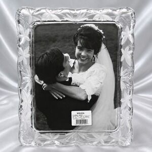 Mikasa Floral Mist 8x10 Fine Crystal Picture Frame Japan WY112/830 New in box
